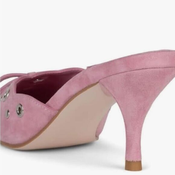 Jeffrey Campbell Gratis Suede Mules- Baby Pink - Picture 3 of 10